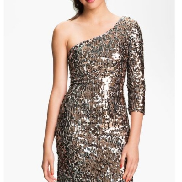 As U Wish Dresses & Skirts - One shoulder sequin dress sz M